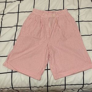 Pink seersucker shorts